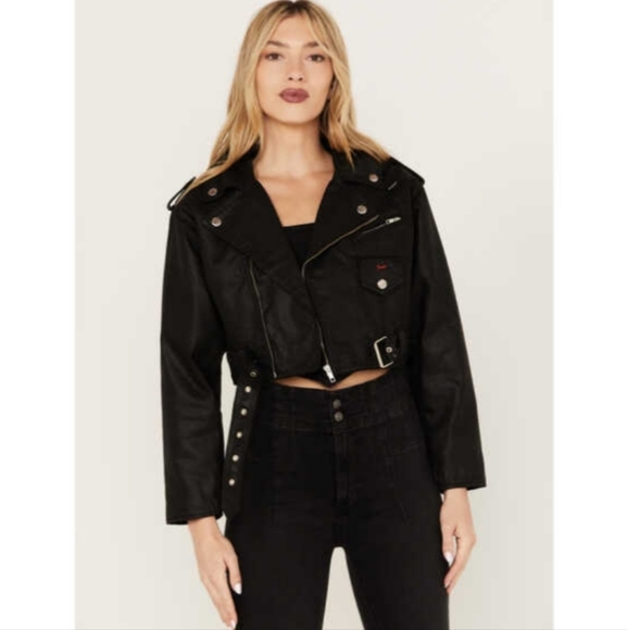 NWT Product Wrangler X Fender Women's Cropped Moto Jacket women's size small